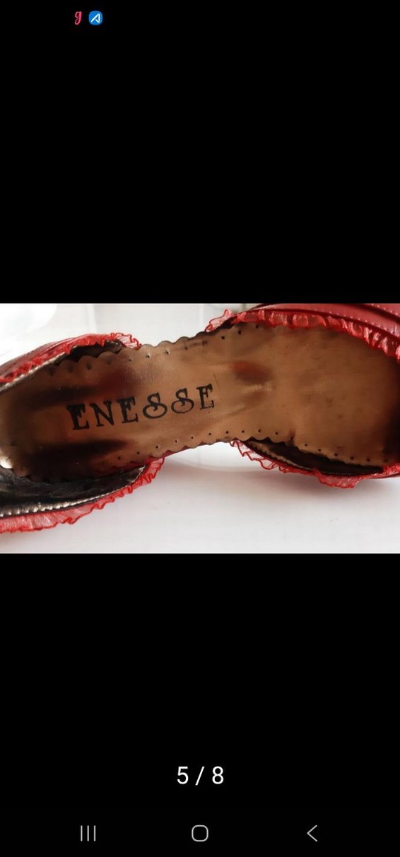 Kırmızı Bağcıklı Dolgu Topuk Kadın Abiye Ayakkabı - Görsel 5