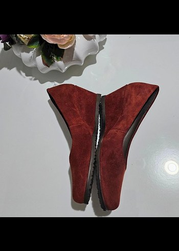 Kahverengi BARBARA HELLER Süet Kadın Dolgu Topuk Ayakkabı - Görsel 3