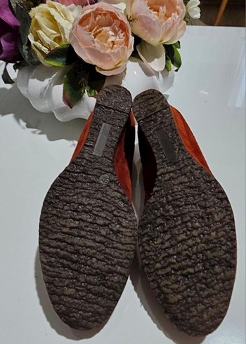 Kahverengi BARBARA HELLER Süet Kadın Dolgu Topuk Ayakkabı - Görsel 5