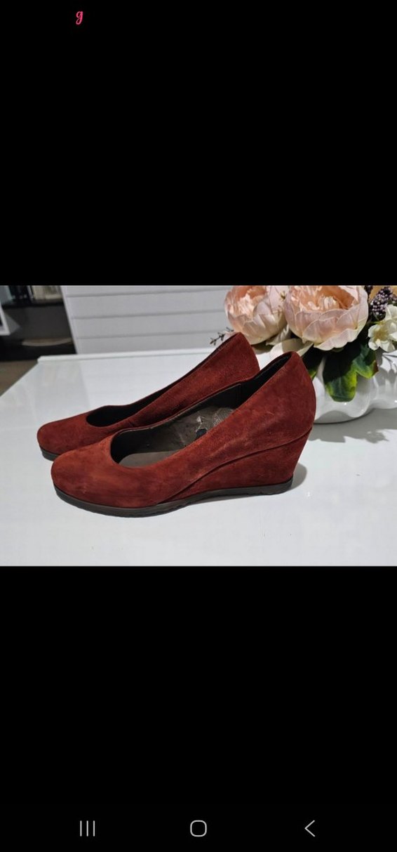 Kahverengi BARBARA HELLER Süet Kadın Dolgu Topuk Ayakkabı - Görsel 2