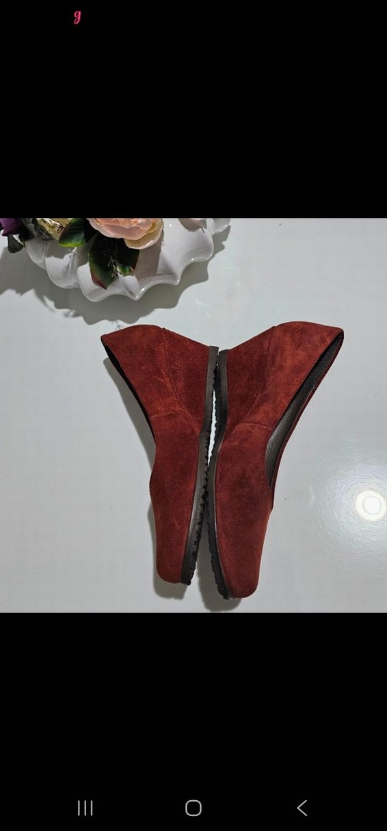 Kahverengi BARBARA HELLER Süet Kadın Dolgu Topuk Ayakkabı - Görsel 3