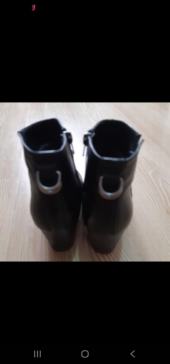 Siyah Deri Stiletto Topuklu Kadın Bot - Görsel 4