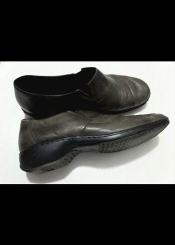 Minimalist Gri "Rieker "Kadın Klasik Ayakkabı - Görsel 3