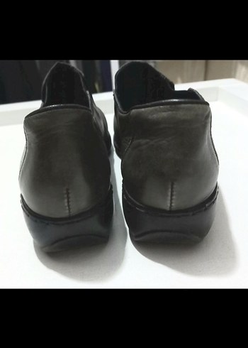 Minimalist Gri "Rieker "Kadın Klasik Ayakkabı - Görsel 4