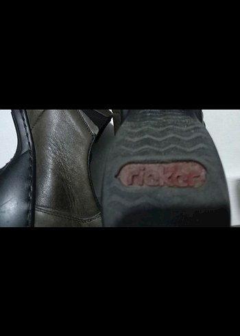 Minimalist Gri "Rieker "Kadın Klasik Ayakkabı - Görsel 5