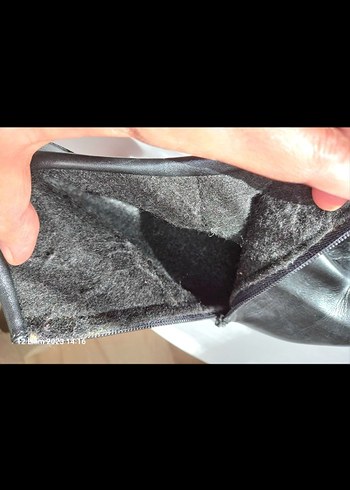 Siyah Kadın Deri Dolgu Topuklu Goth Bot - Görsel 5