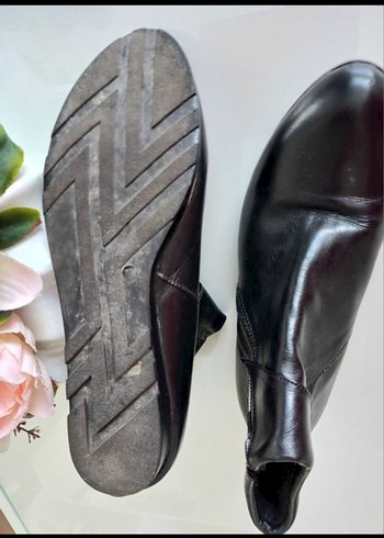 Siyah Kadın Deri Dolgu Topuklu Goth Bot - Görsel 6