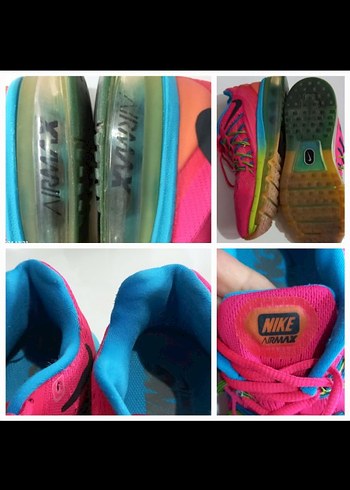 Renkli Bağcıklı Nike Air  Max Kadın Spor Ayakkabı - Görsel 7