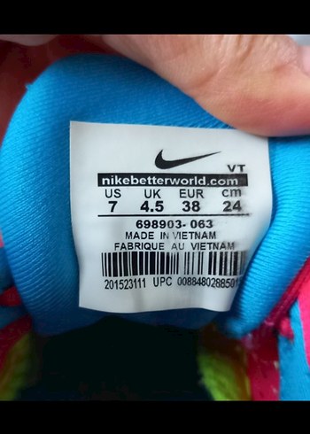 Renkli Bağcıklı Nike Air  Max Kadın Spor Ayakkabı - Görsel 6