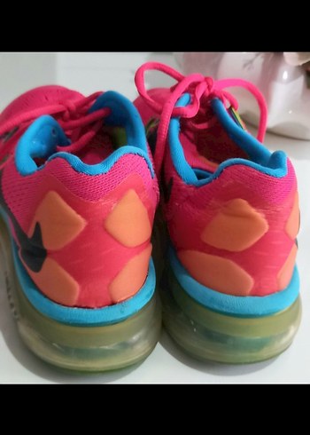 Renkli Bağcıklı Nike Air  Max Kadın Spor Ayakkabı - Görsel 4