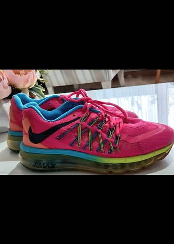 Renkli Bağcıklı Nike Air  Max Kadın Spor Ayakkabı - Görsel 2