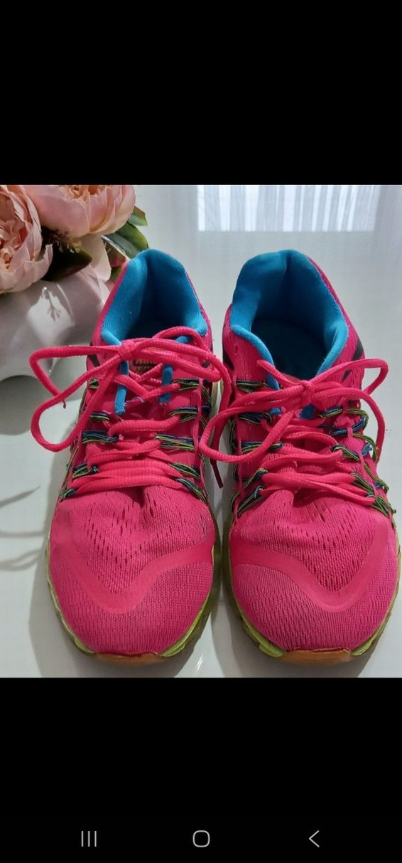 Renkli Bağcıklı Nike Air  Max Kadın Spor Ayakkabı - Görsel 3