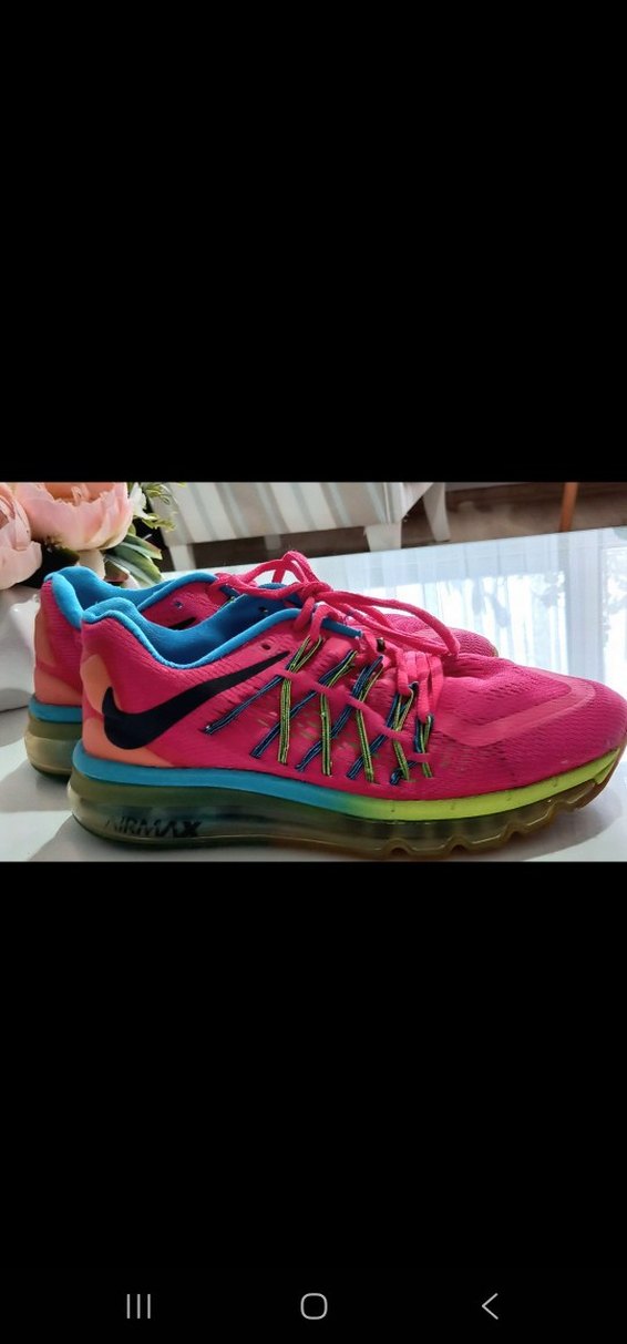 Renkli Bağcıklı Nike Air  Max Kadın Spor Ayakkabı - Görsel 2