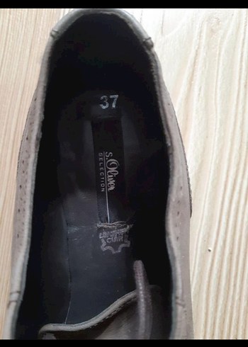 Gri Süet Bağcıklı "s.Oliver "Loafer Kadın Ayakkabı - Görsel 4