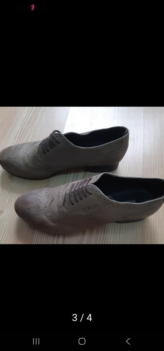 Gri Süet Bağcıklı "s.Oliver "Loafer Kadın Ayakkabı - Görsel 3