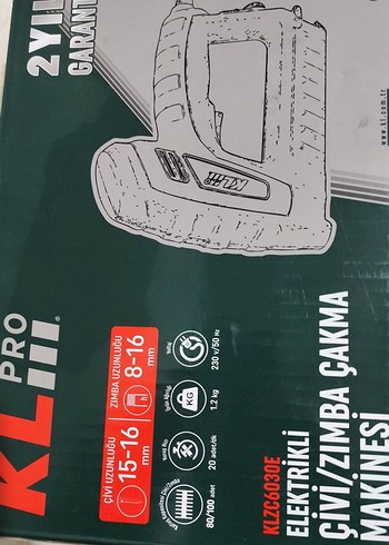 KLPRO Elektrikli Çivi/Zımba Çakma Makinesi - Görsel 3