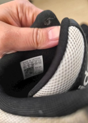 Beyaz Gri Adidas Erkek Spor Ayakkabı Bağcığı - Görsel 4