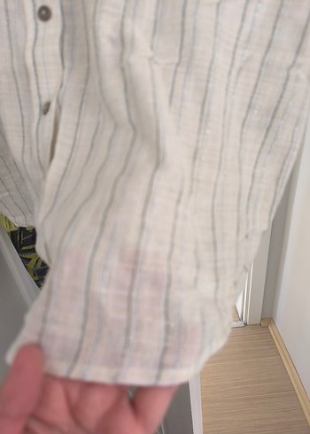 Kadın Keten Düğmeli Gömlek - Görsel 6