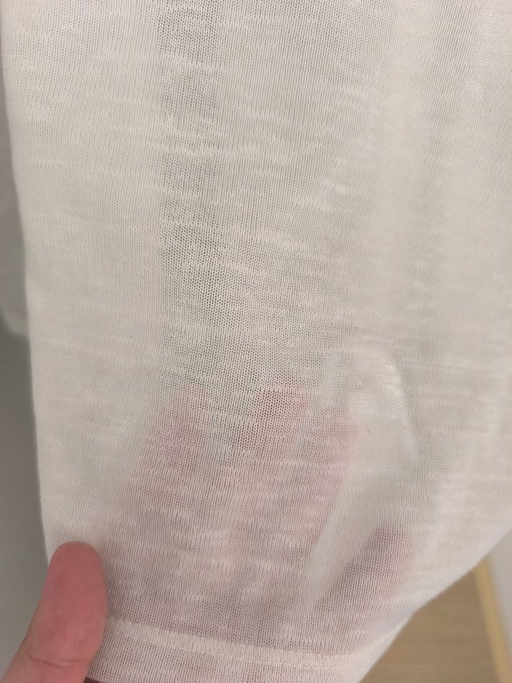 V Yaka Kısa Kollu Beyaz Keten Gömlek - Görsel 4