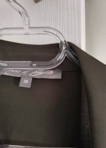 Düğmeli Haki Kadın Gömlek - Görsel 2