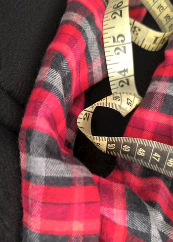 Kırmızı Kareli Fırfırlı Uzun Kollu Bluz - Görsel 6