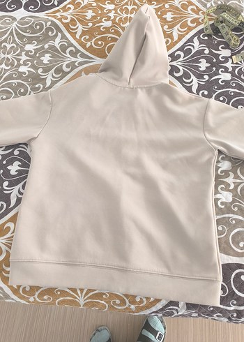 Gri Kapüşonlu Fermuarlı Sweatshirt - Görsel 6