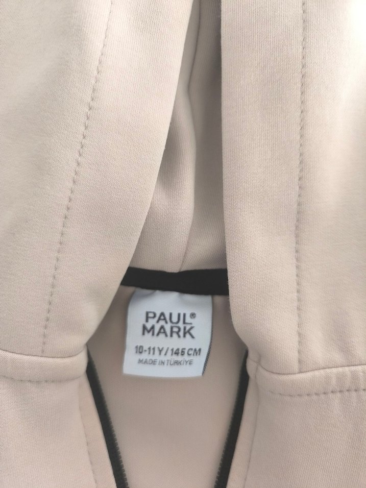 Gri Kapüşonlu Fermuarlı Sweatshirt - Görsel 3