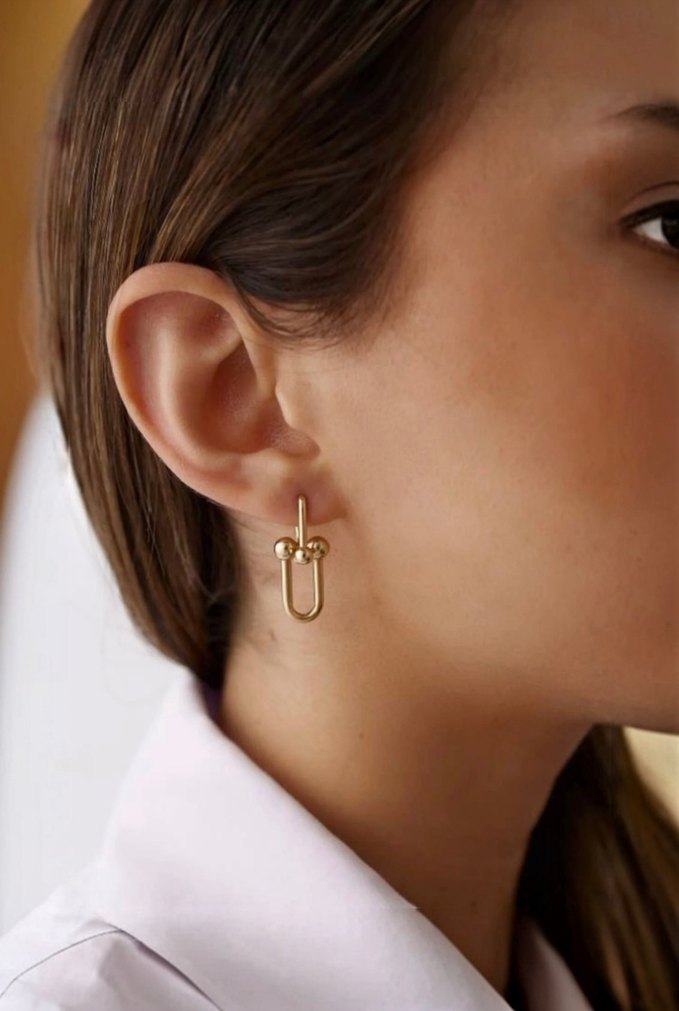 Küpe Gold ve şık - Görsel 2