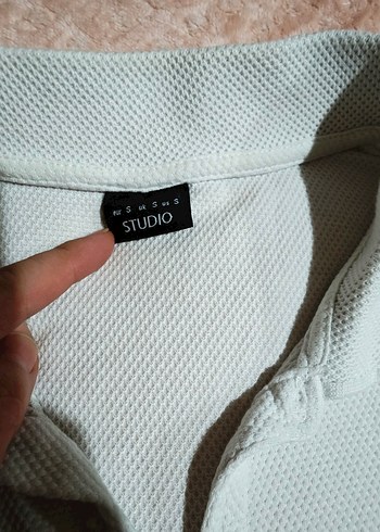 Beyaz Erkek Kısa Kollu Polo Tişört - Görsel 3