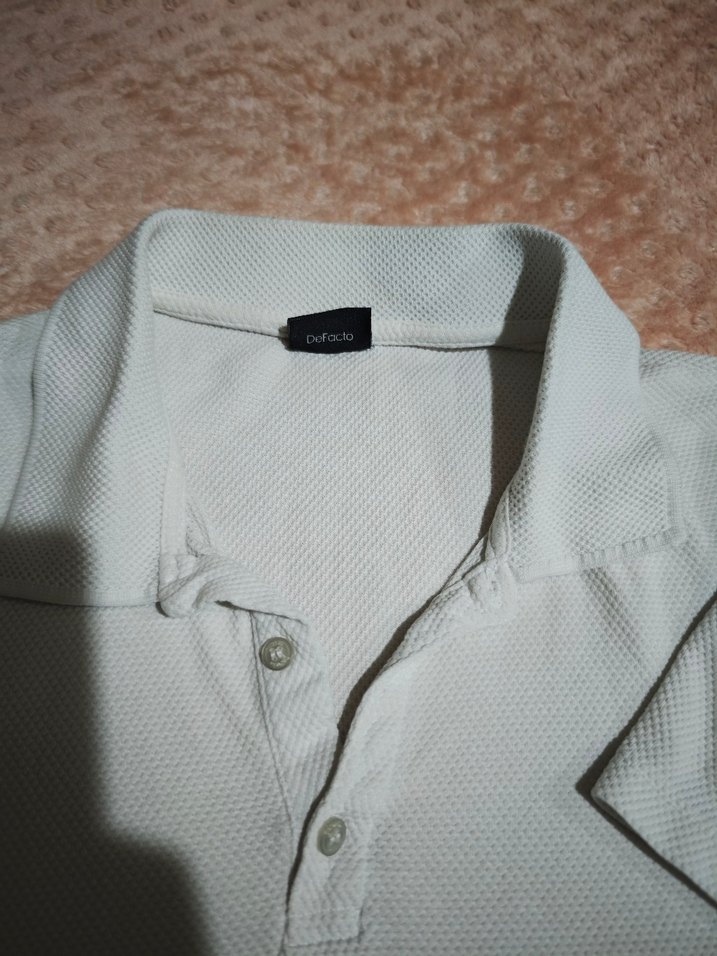 Beyaz Erkek Kısa Kollu Polo Tişört - Görsel 2