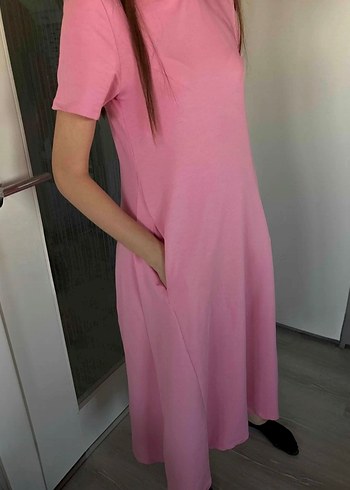 m Beden Pembe renk elbise