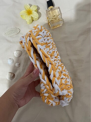 Beden turuncu Renk Örgü clutch çanta