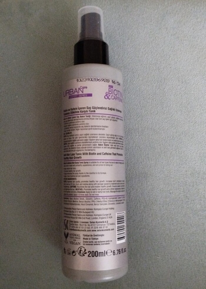 Urban Care Biotin Kafein Sprey Tonik - Görsel 3