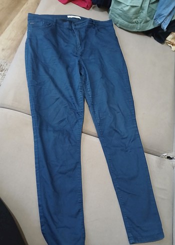 Lacivert Regular Fit Midi Kot Pantolon