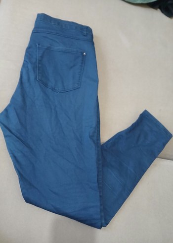 44 Beden Lacivert Regular Fit Midi Kot Pantolon