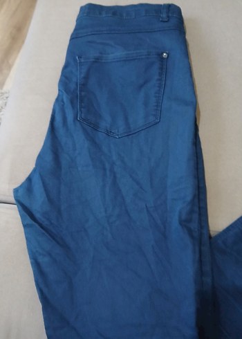 44 Beden mavi Renk Lacivert Regular Fit Midi Kot Pantolon