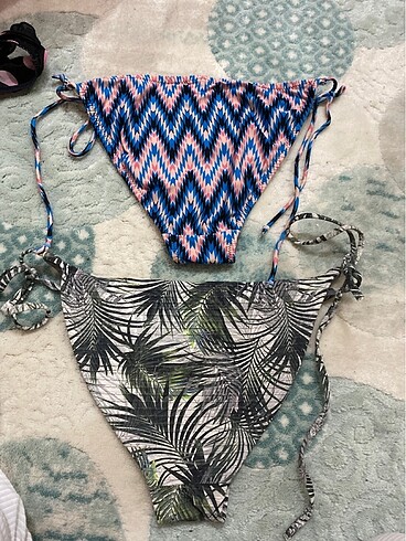 l Beden çeşitli Renk Penti 2 adet bikini altı, M L beden