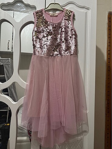 9 10 yaş pembe abiye sıfır
