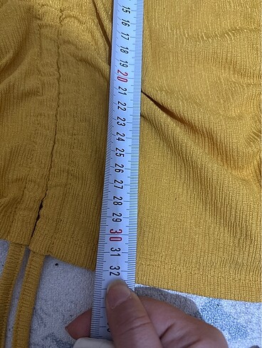 m Beden Sıfır sarı crop