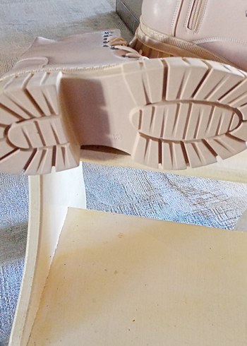 Bej Platform Topuklu Kadın Botları - Görsel 3