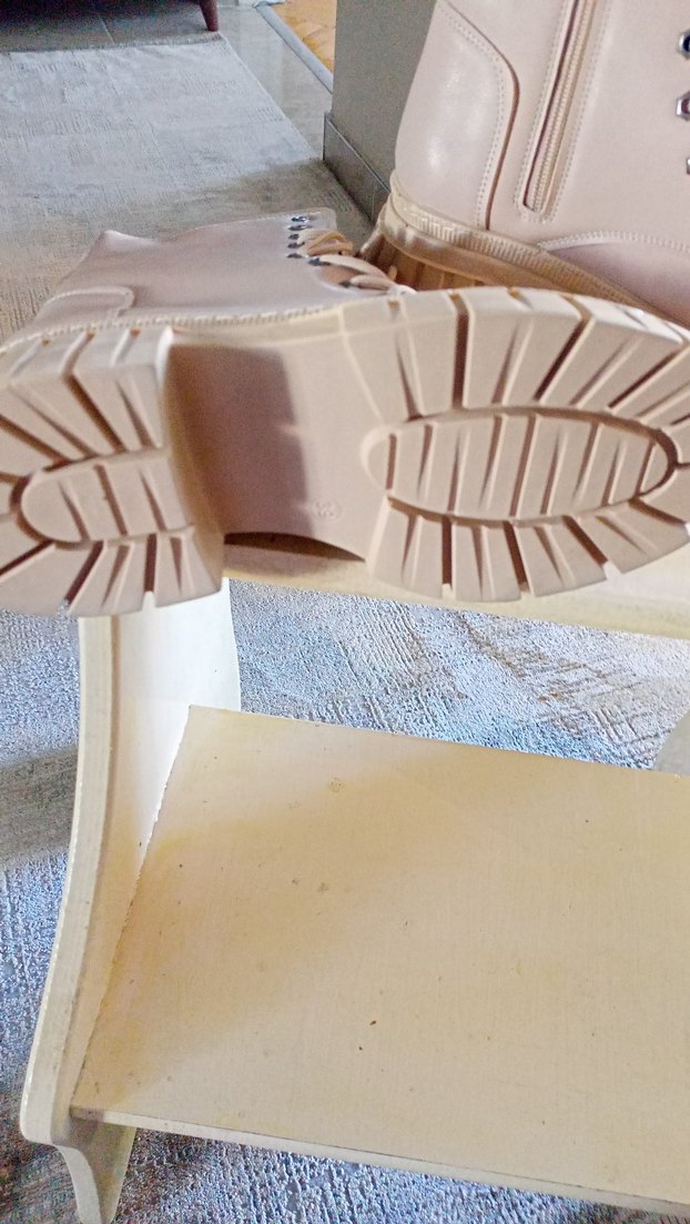 Bej Platform Topuklu Kadın Botları - Görsel 3