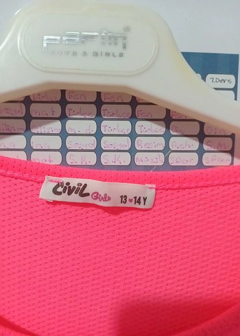 Kız Çocuk Pembe Baskılı Kısa Kollu Tişört - Görsel 2