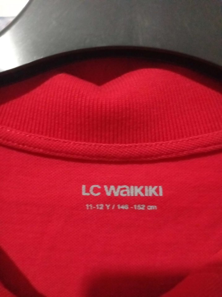 Kadın Kırmızı Uzun Kollu Polo Yaka Tişört - Görsel 2