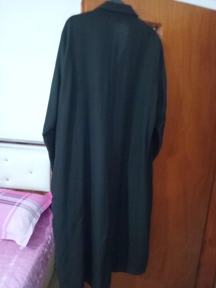 Siyah Uzun Düğmeli Kadın gömlek - Görsel 2