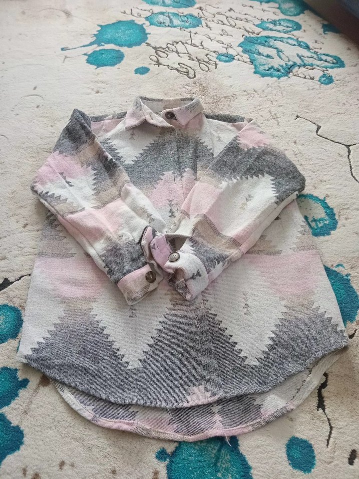 Bohem Çok Renkli Uzun Kollu Gömlek - Görsel 2