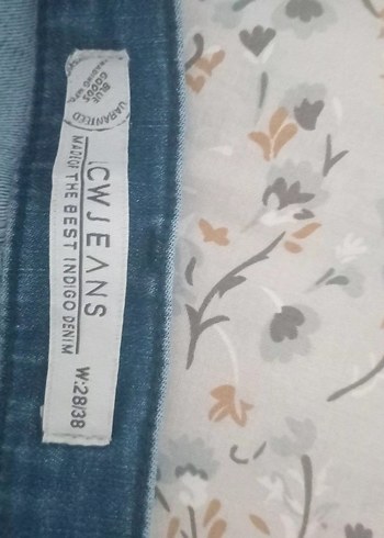 Kadın Mavi  kot Pantolon - Görsel 2