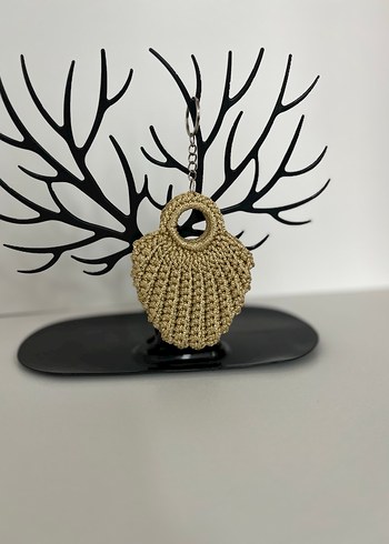 Bej Örgü Bohem Kadın Çantası - Görsel 3