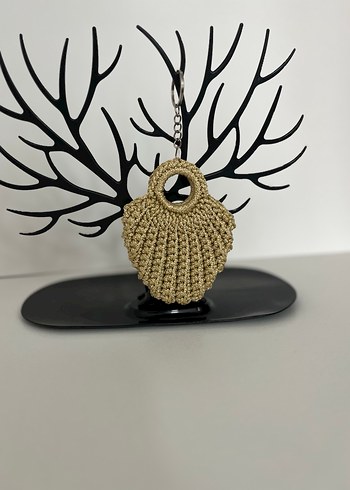 Bej Örgü Bohem Kadın Çantası - Görsel 2