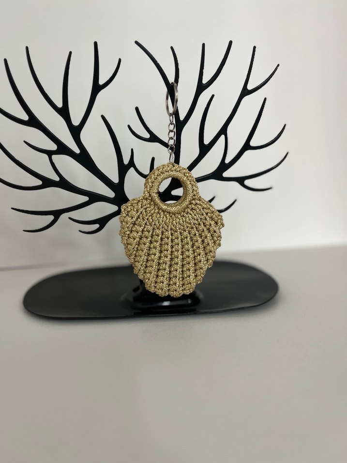 Bej Örgü Bohem Kadın Çantası - Görsel 3