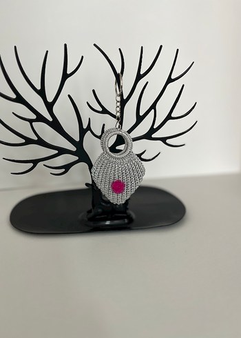 Boncuklu Pembe Bohem Anahtarlık - Görsel 2